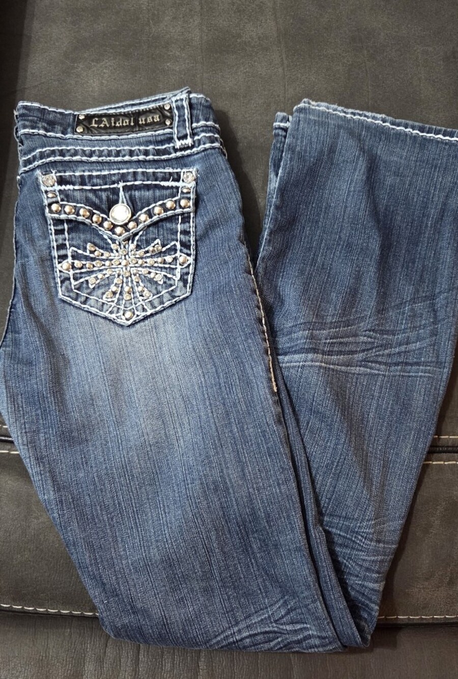 L.A. Idol Embellished Pocket Jeans SZ 9 or 29